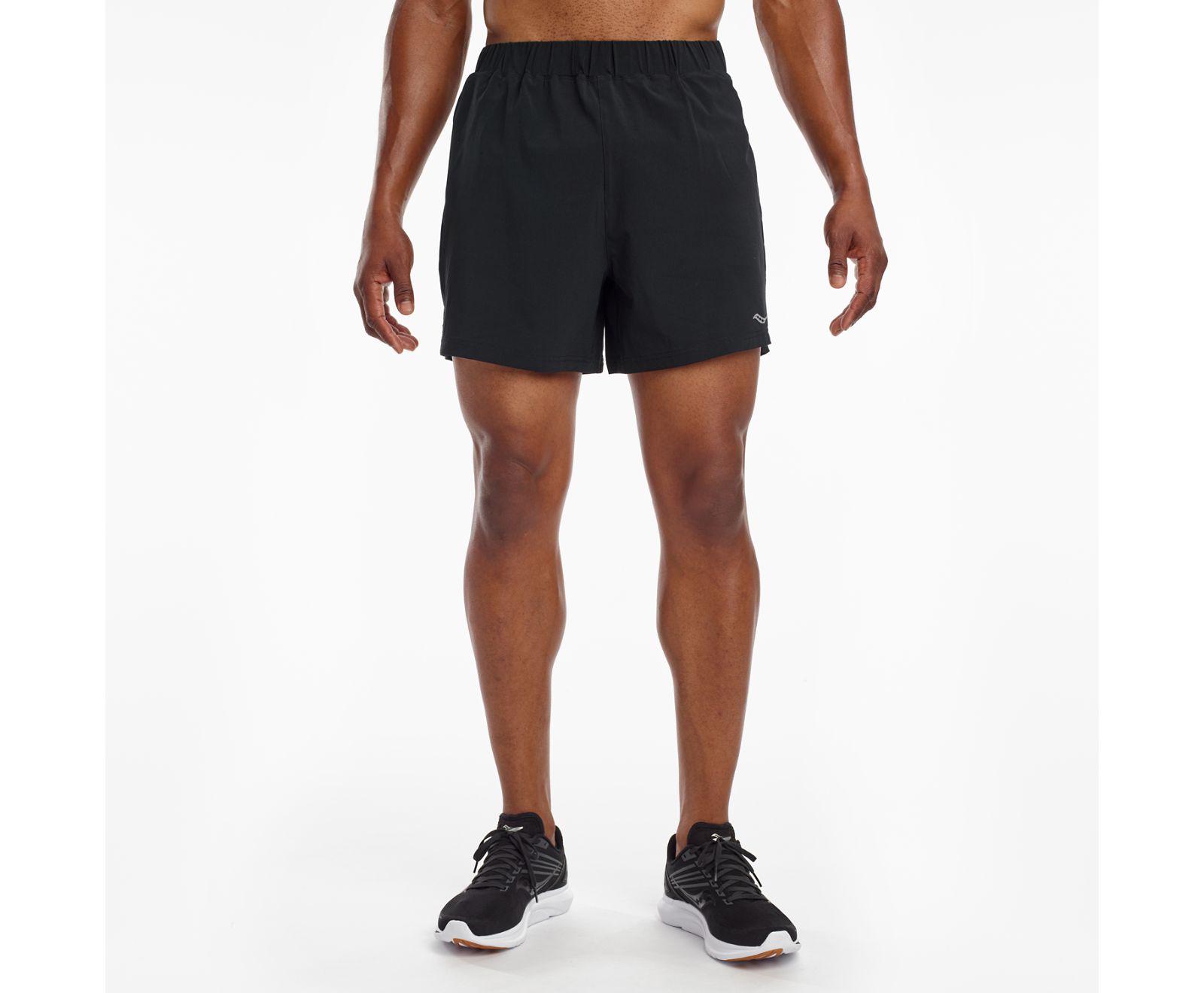 Saucony Outpace 5" Men's Shorts Black | AU 651QMAZ